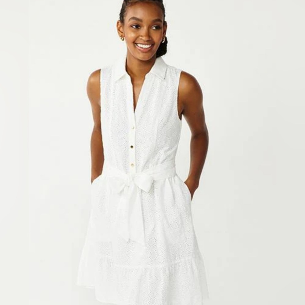 raper James White dress size small eyelet lace